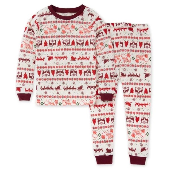 Season Greetings Fair Isle Organic Cotton Pajama Set - Picture 1 of 3
